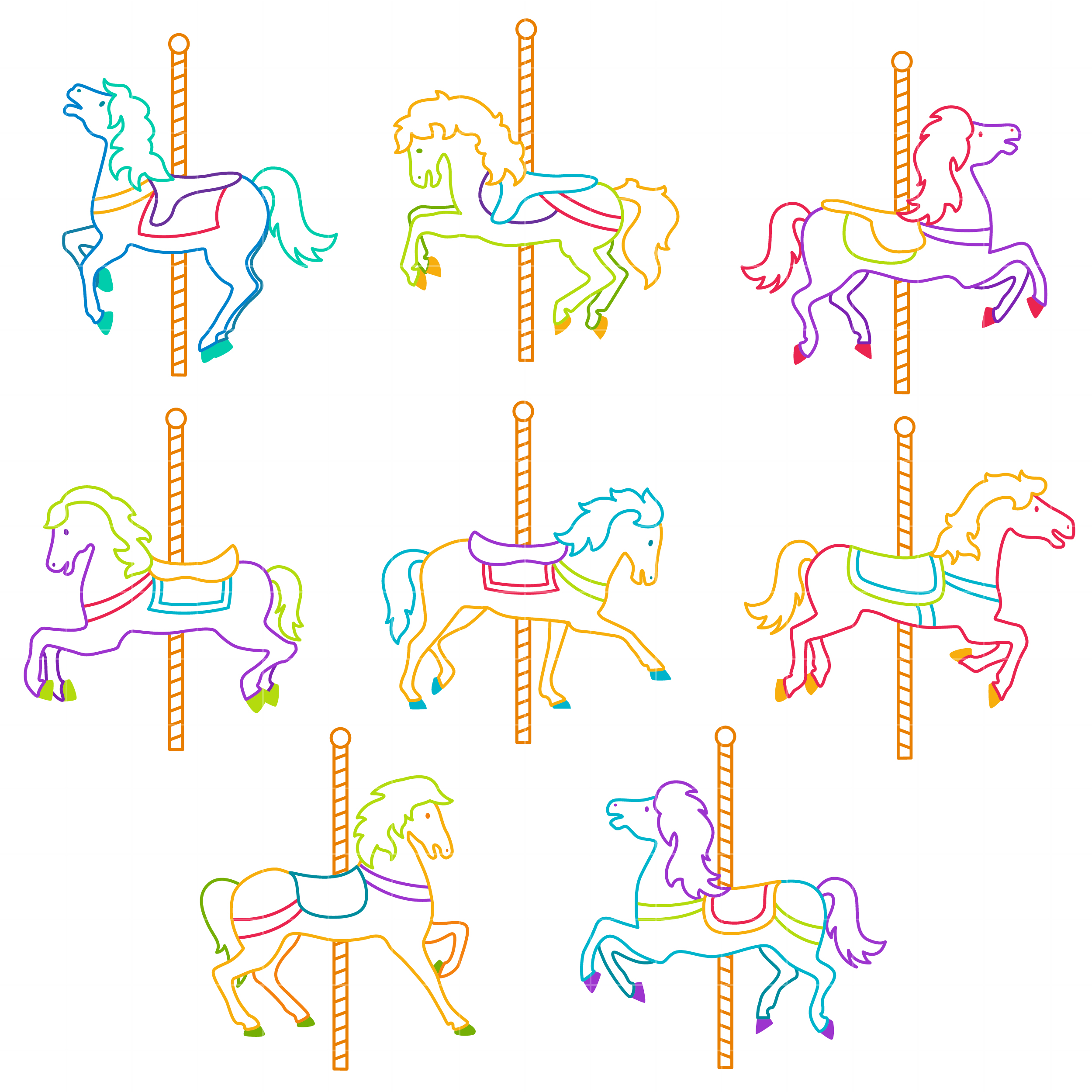 carousel horse clipart free - photo #18