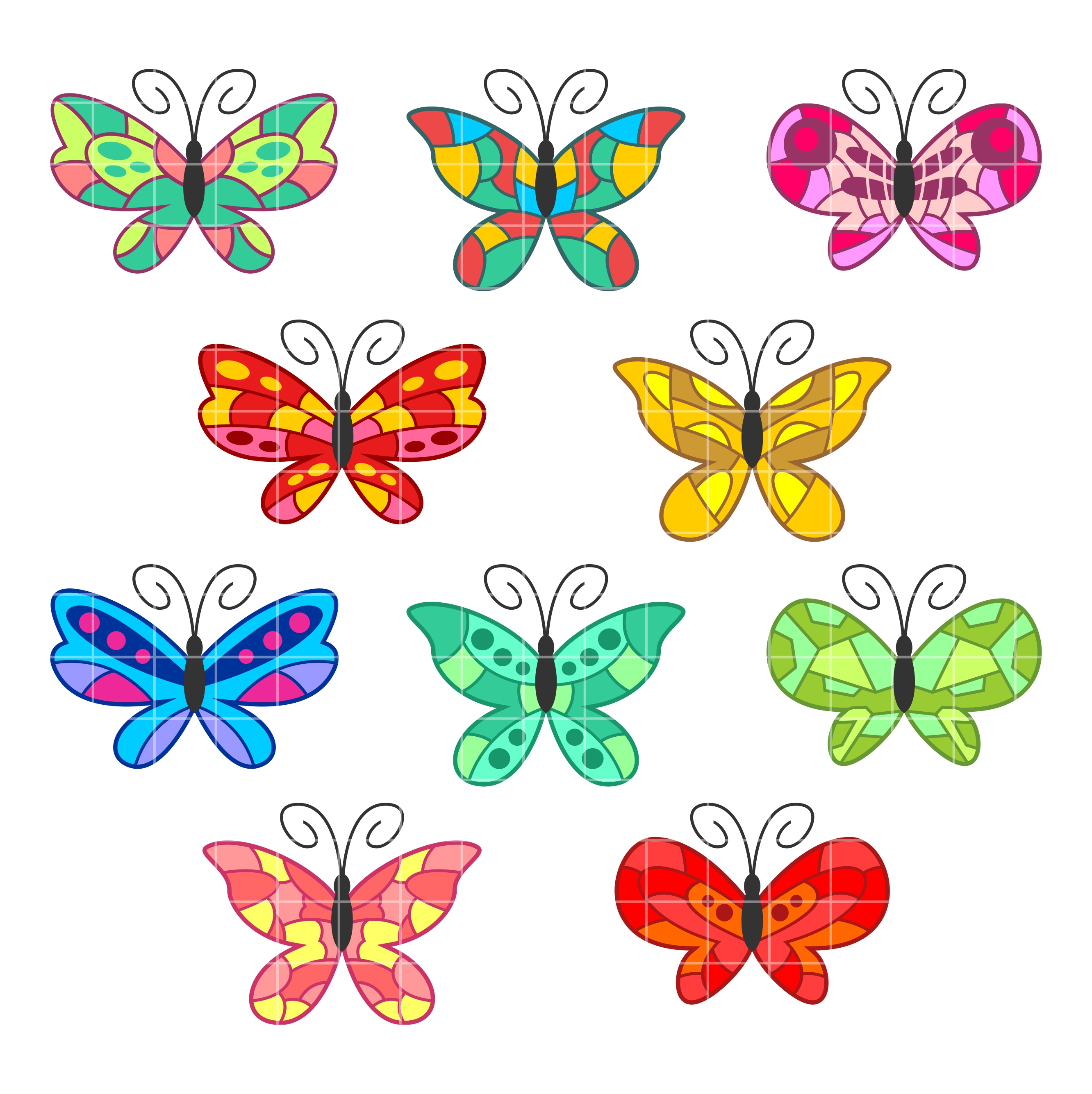 Butterflies Designs Clip Art