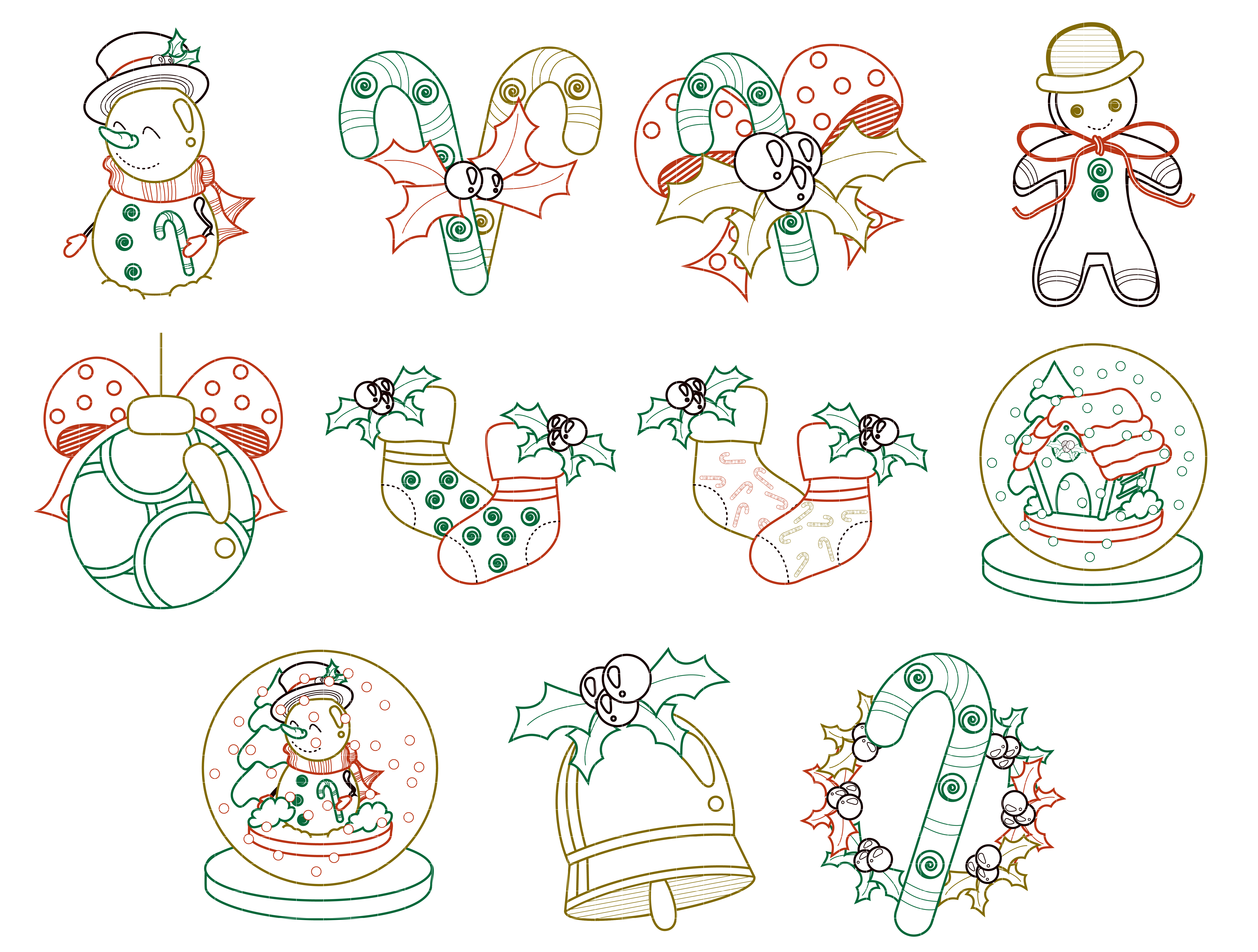 Winter Girls Arts Set Semi Exclusive Clip Art Set For Digitizing and More